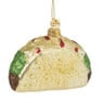 Kersthanger taco - goudkleurig -7.3x10.2x4 cm